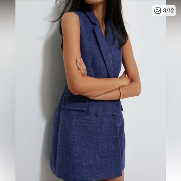 Pomander Place Sleeveless Navy Tweed Campbell Romper Numerous Sizes Available - Picture 4 of 10